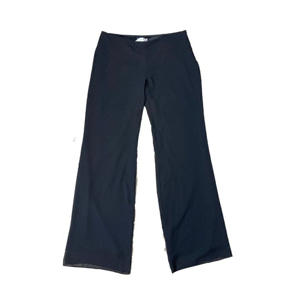 Zoe Dolcezza S Black Chiffon Dress Pants Art To Wear Lagenlook Michael Phillips